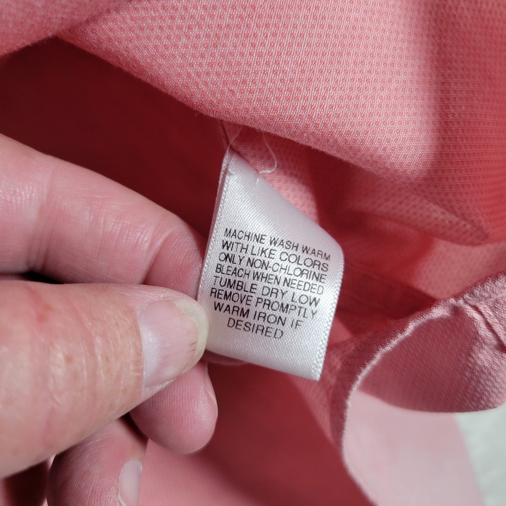 Roundtree & Yorke TravelSmart Shirt Mens XXL Pink Long Sleeve Texture Pocket - Picture 11 of 12